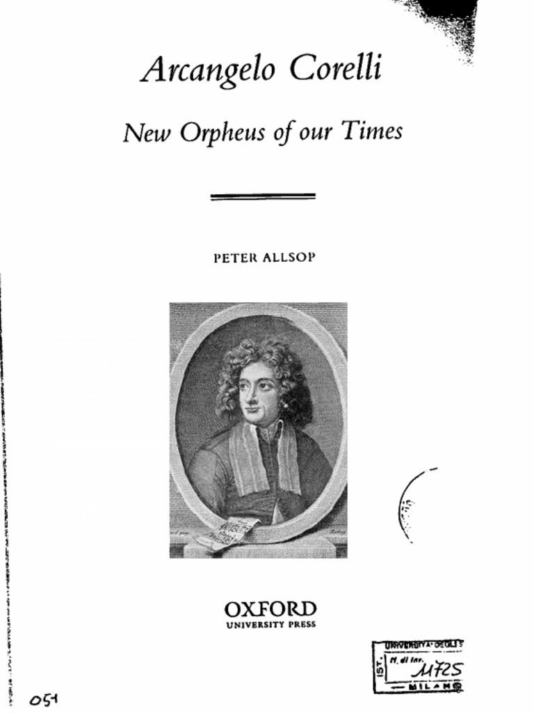 (Peter Allsop) Arcangelo Corelli | PDF | Music Theory | Elements Of Music