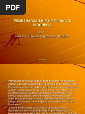 Pembaharuan Hukum Pidana