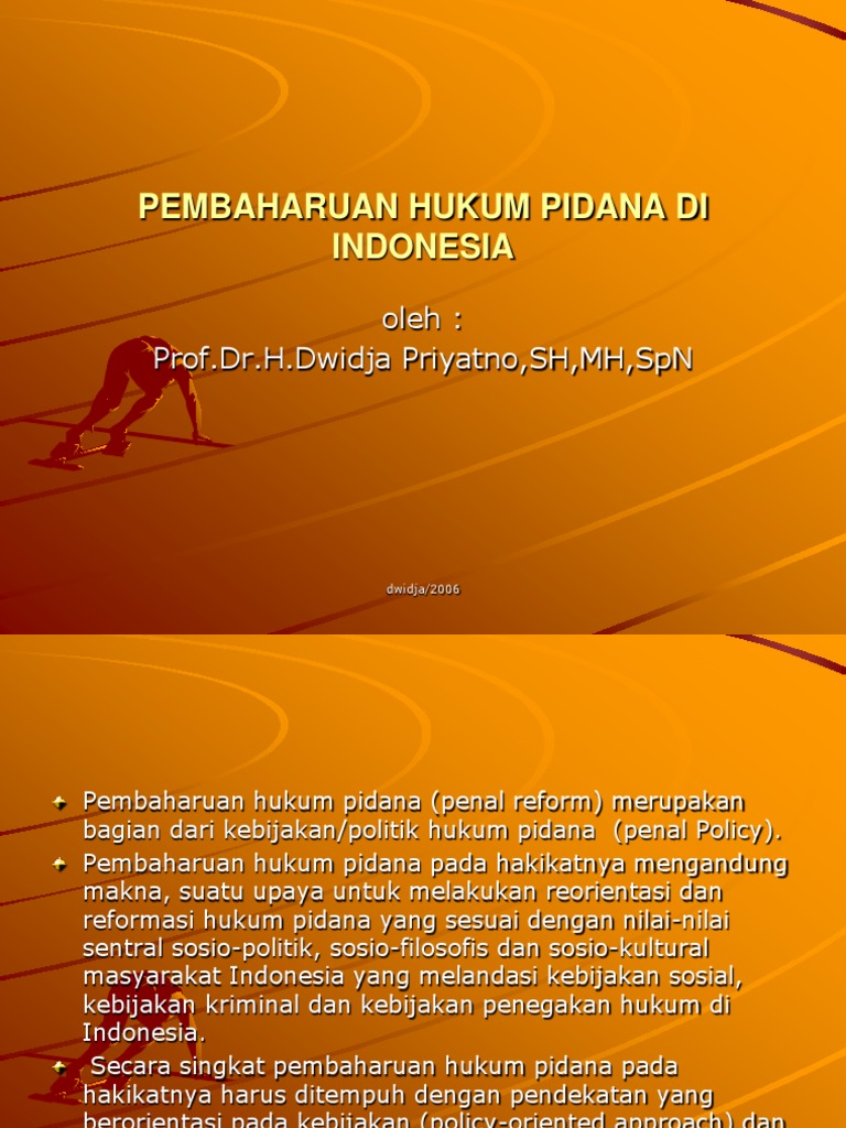 Pembaharuan Hukum Pidana