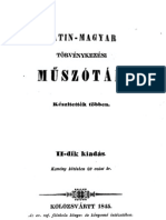 1845 Latin Magyar Torvenykezesi Szotar