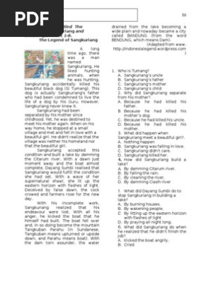 Soal Narrative Smp Kelas Viii Semester 2