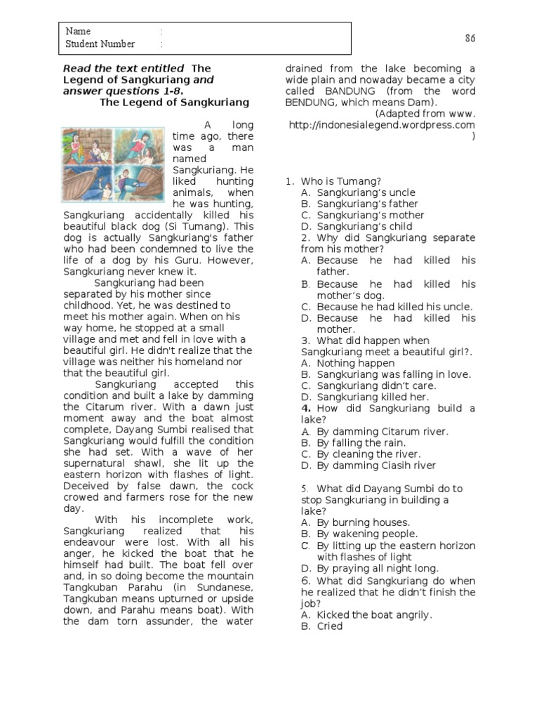 Soal Narrative Smp Kelas Viii Semester 2