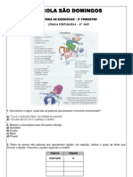 EXERCÍCIOS DE LÍNGUA PORTUGUESA PARA O 6o ANO