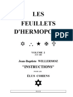 Jean Baptiste Willermoz Instructions Pour Les Elus Cohens