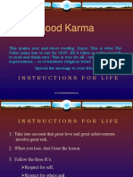 Good Karma: Instructions For Life