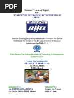 Download 106267846 Bhel Jhs Project Report on Evaluation of Training Effectiveness by swathi_ipe SN132091671 doc pdf