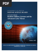 Defense Science Board: Resilient Military Systems & Cyber Threats