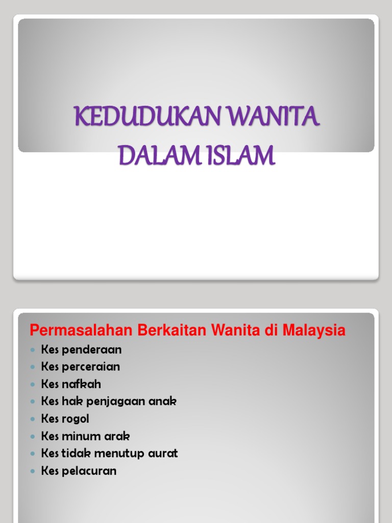 3 Kedudukan Wanita Dalam Islam Pdf
