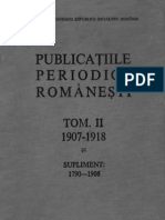 Academia Romana - Publicatiile Periodice Romanesti, Tom 2, 1907-1918