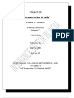 Insurance Sector of India Project Report