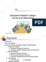 Chapter Six: Descriptive Research Design: Survey and Observation