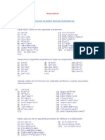 Matematicas Ejercicios Propuestos de Algebra