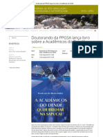 Doutorando da PPGSA lança livro sobre a Acadêmicos do Dendê