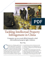 Tackling IP Infringement in China
