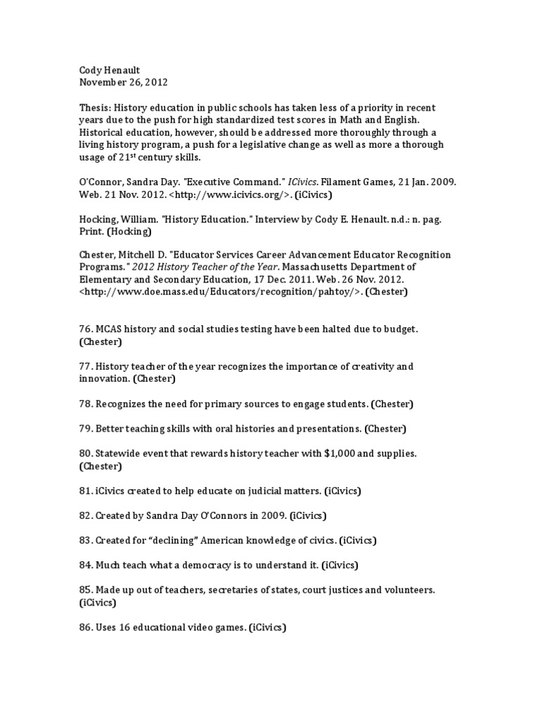 The Importance of Social Studies Education in bullet note form