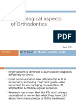 Psychological Aspects of Orthodontics