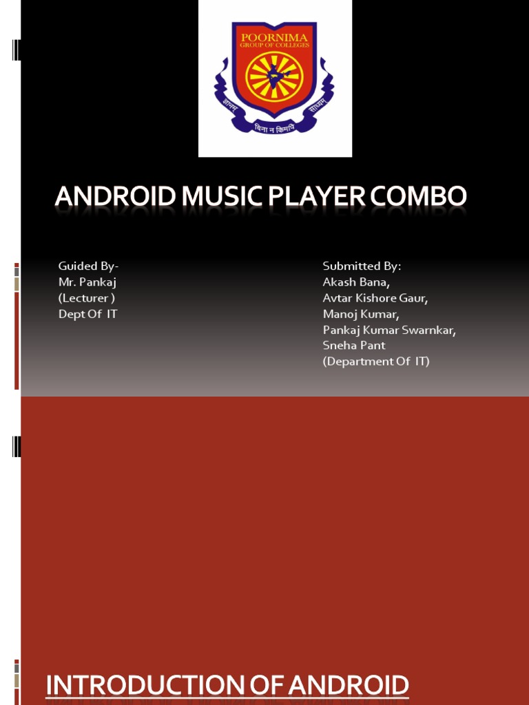 Android Music Player with Downloader Feature | PDF | Online And Offline ...
