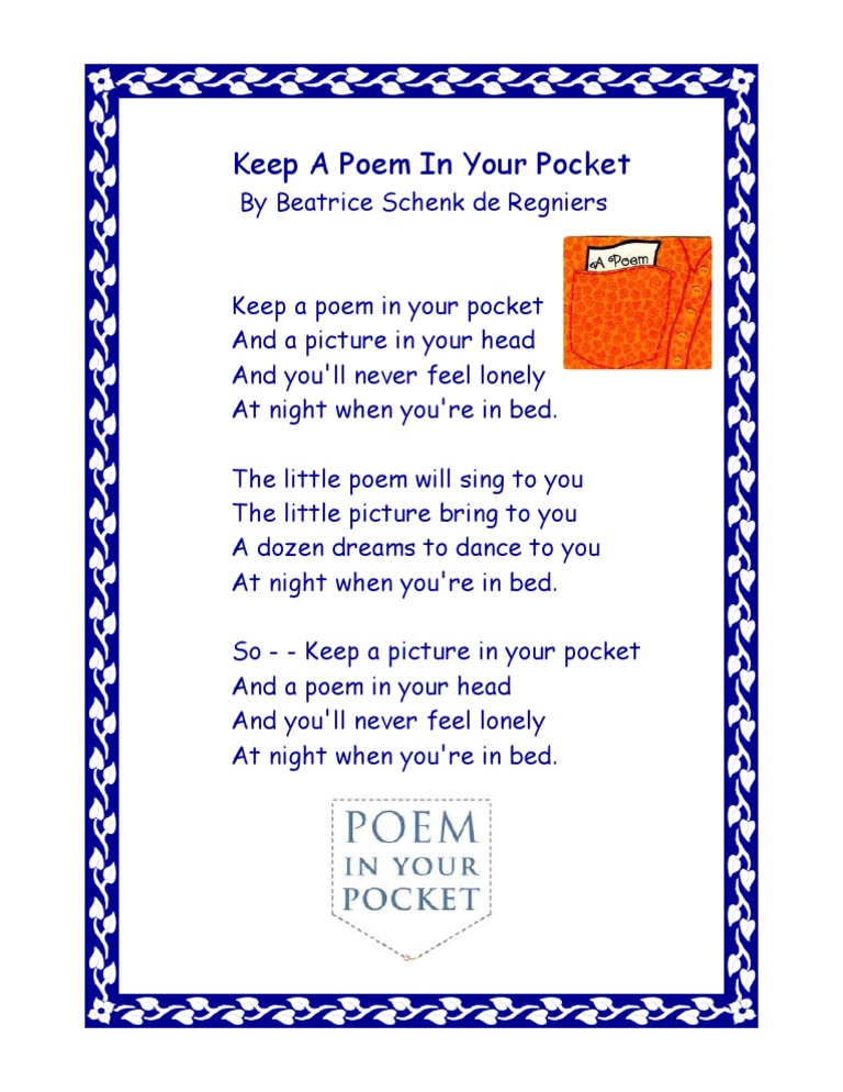 Keep a Poem in Your Pocket | PDF