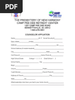 Counselor Application