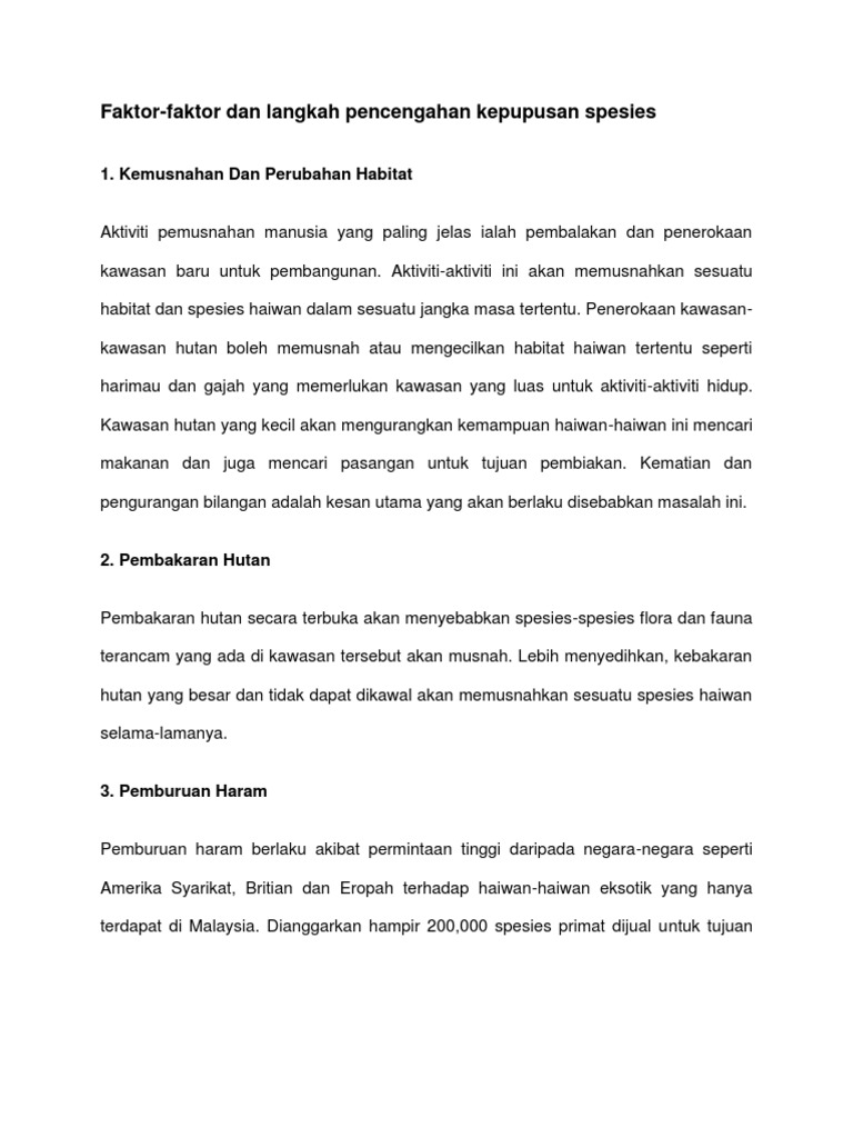 Faktor Kepupusan Pdf