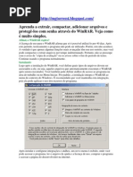 Aprenda a extrair através do WinRAR.