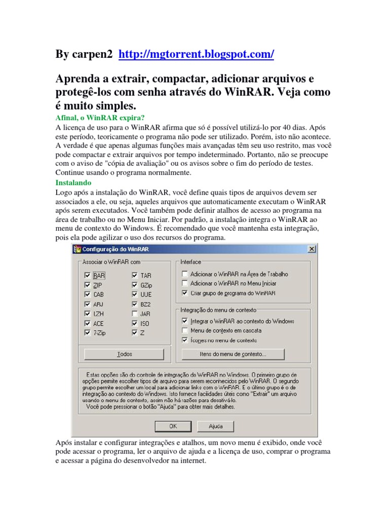 Como Usar o WinRAR para Extrair Arquivos | PDF | Janela (informática ...