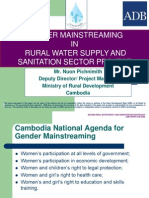 Gender Mainstreaming in Rural Water Supply and Sanitation Sector Project