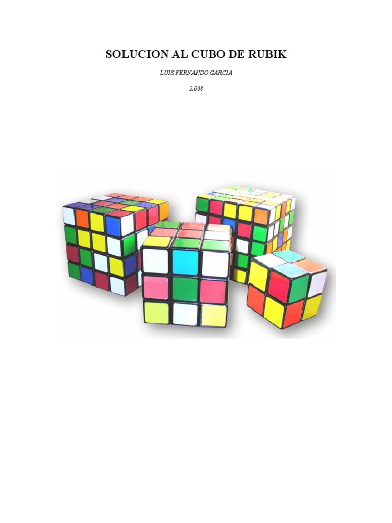 Como Hacer El Cubo De Rubik Pdf