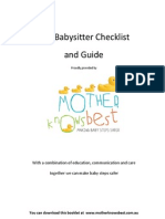 Babysitting Checklist Booklet2012