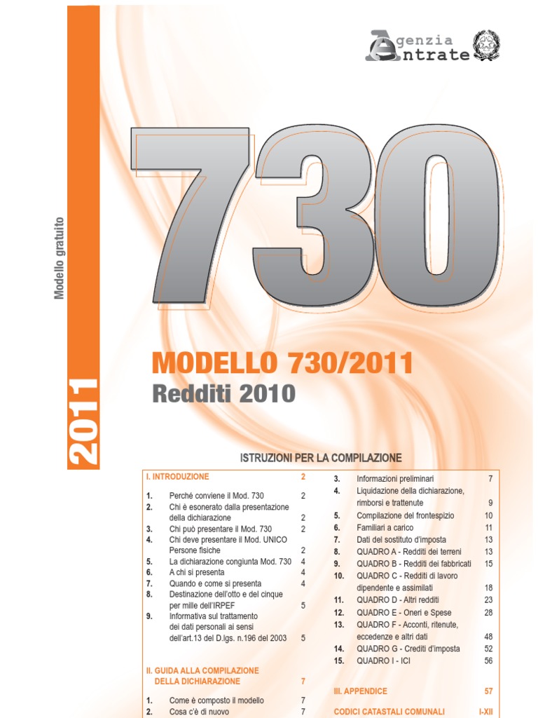 730 2011 Istruzioni | PDF, image size:768x1024