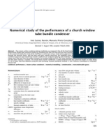 Numerical Study of The Performance of A Church Window Tube Bundle Condenser