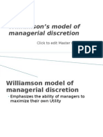 Williamson Model of Anagerial Discretion