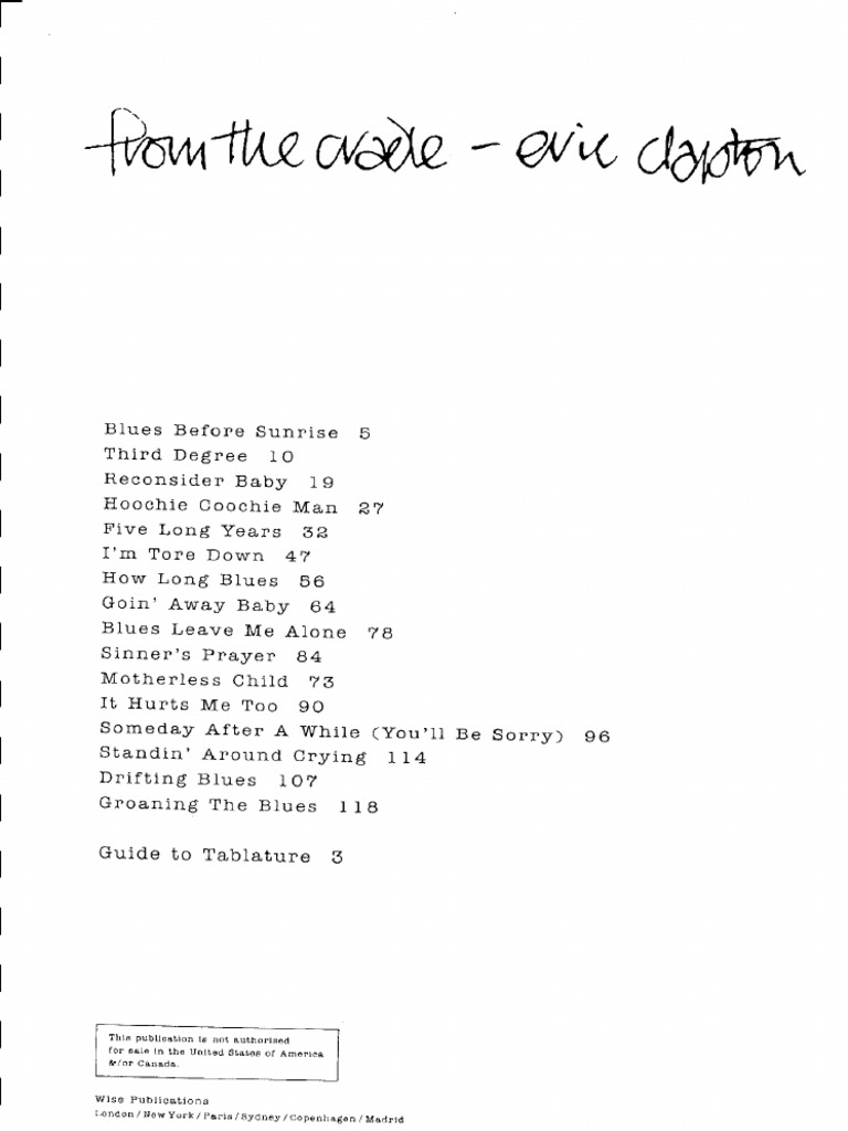 EricClapton FromTheCradle | PDF