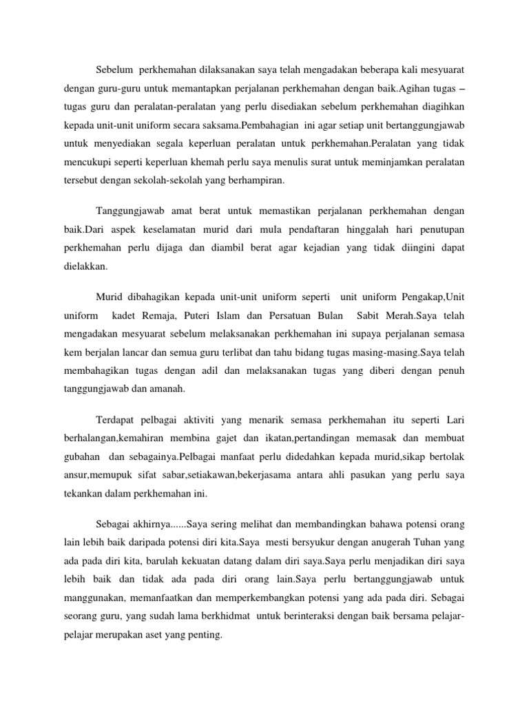 Refleksi Diri Aktiviti Pdf