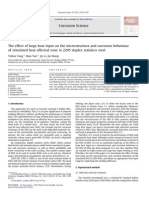 The Effect of Large Heat Input On The Microstructure and Corrosion Behaviour of Simulated Heat Affected Zone in 2205 Duplex Stainless Steel