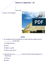 1 - Topic 06 - 2D Equilibrium of A Rigid Body