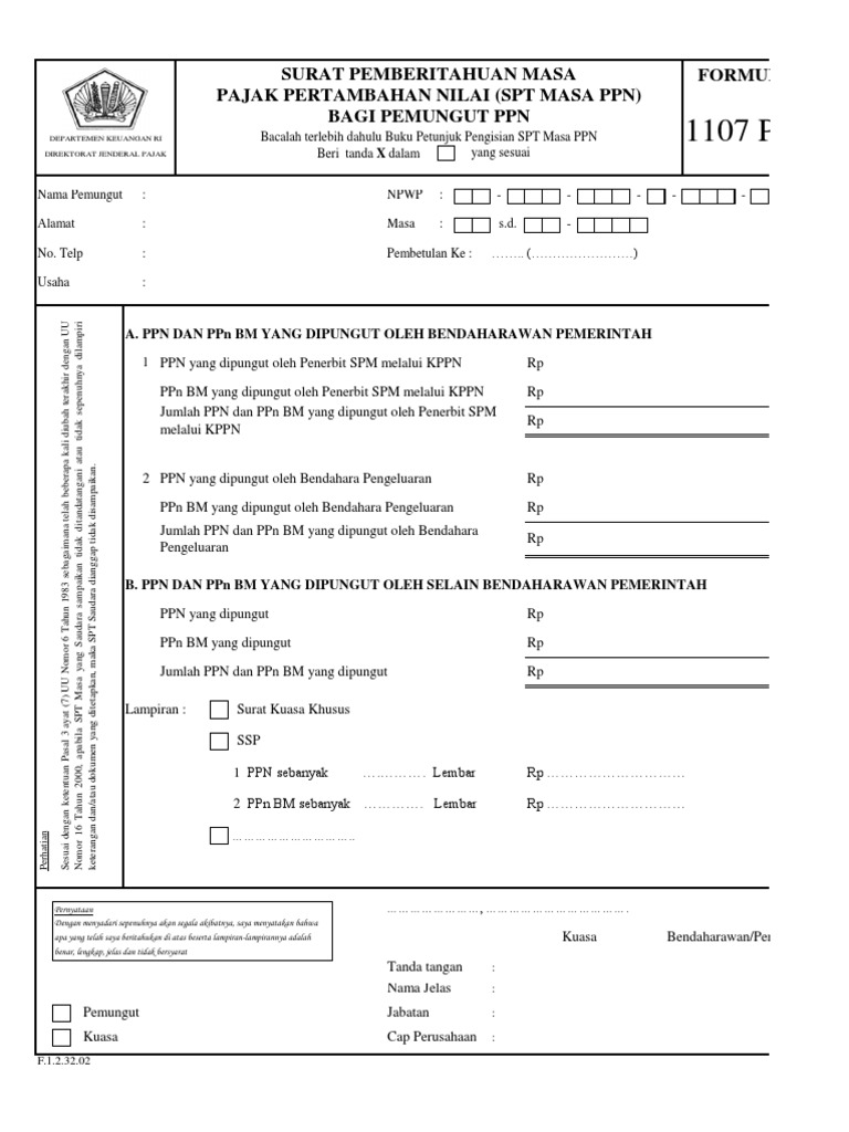 Spt Masa Ppn 1107 Put