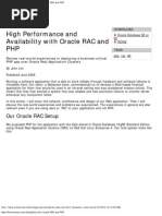 High Performance and Availability With Oracle RAC and PHP PDF