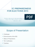 COMELEC Preparedness for Elections 2013 - PPCRV Pre-Election National Conference