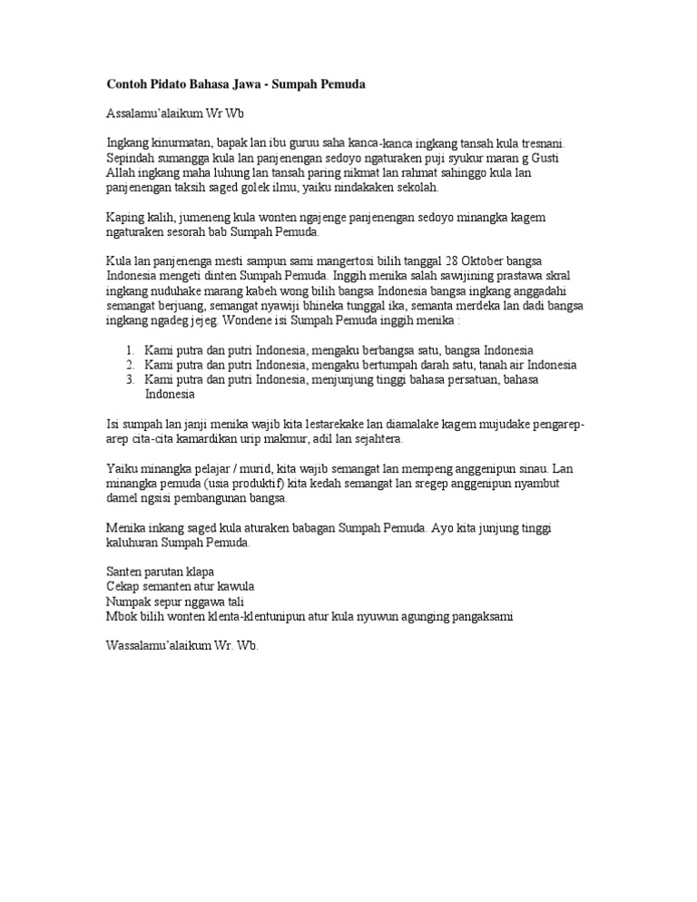 Pidato bahasa indonesia pdf