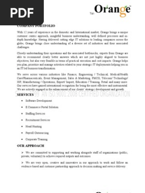 Company Portfolio.