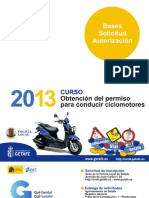 Bases Curso de Ciclomotores Educación Vial Getafe 2013