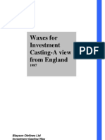 Waxes For Investment Casting-A View From England