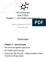 VCE Chemistry Unit 3 2013 Chapter 7 - UV-Visible Spectros