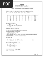 Solution ECE-438, MOS Transistor: W V I K V V V V L Min (V - V