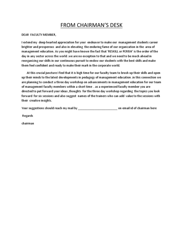 From Chairman | PDF