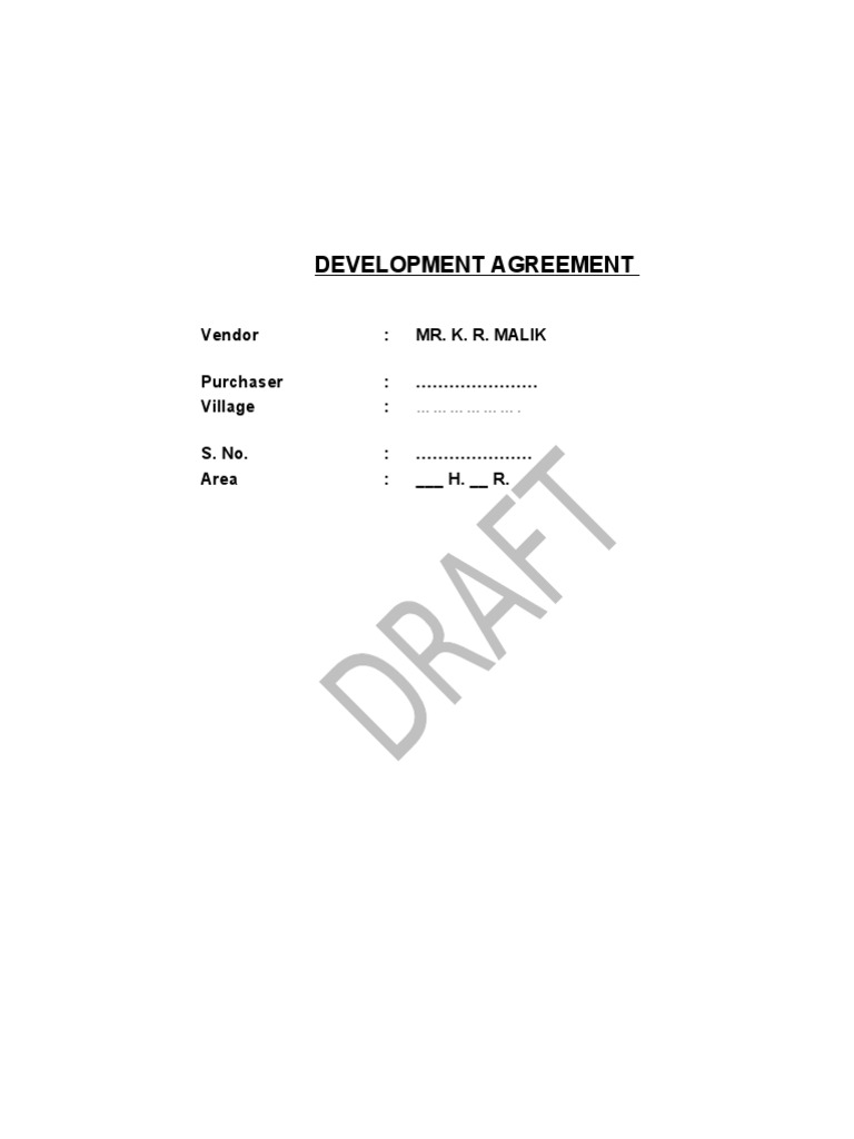 Agricultural Land Development Agreement | PDF | Indemnity | Taxes