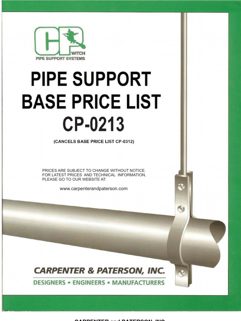 Carpenter & Paterson Hardware Price Book CP0213 PDF Pipe (Fluid
