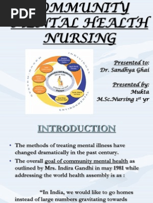 Community Mental Health Nursing