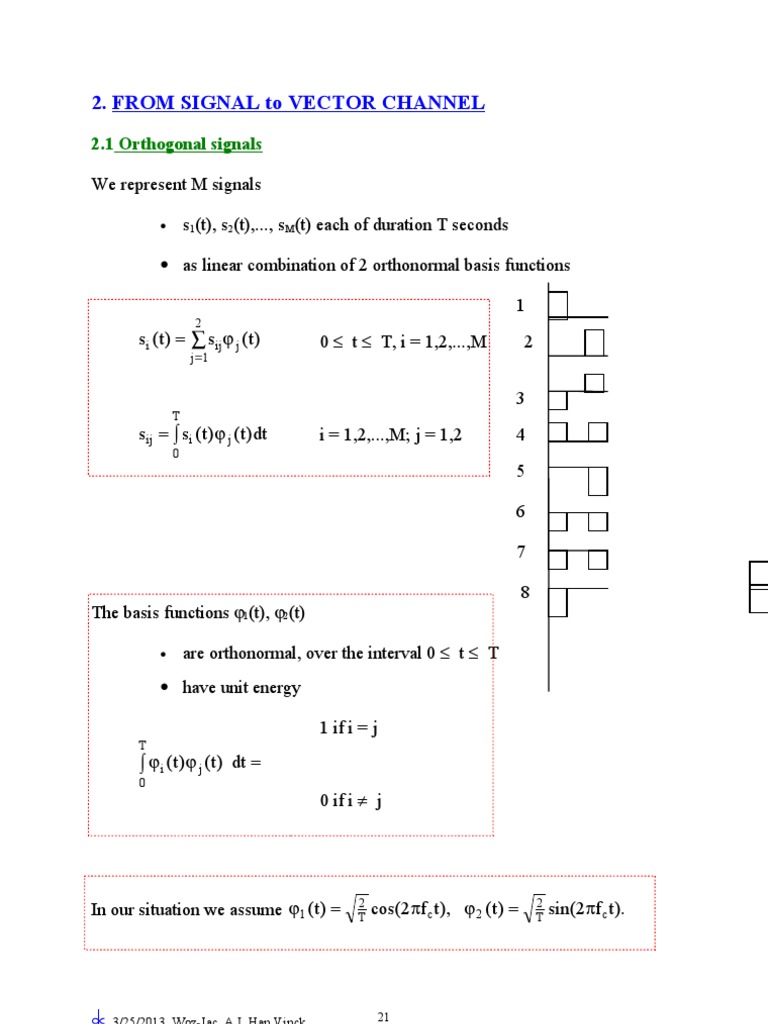 Orthogonal Signal Representation and Detection | PDF | Normal ...